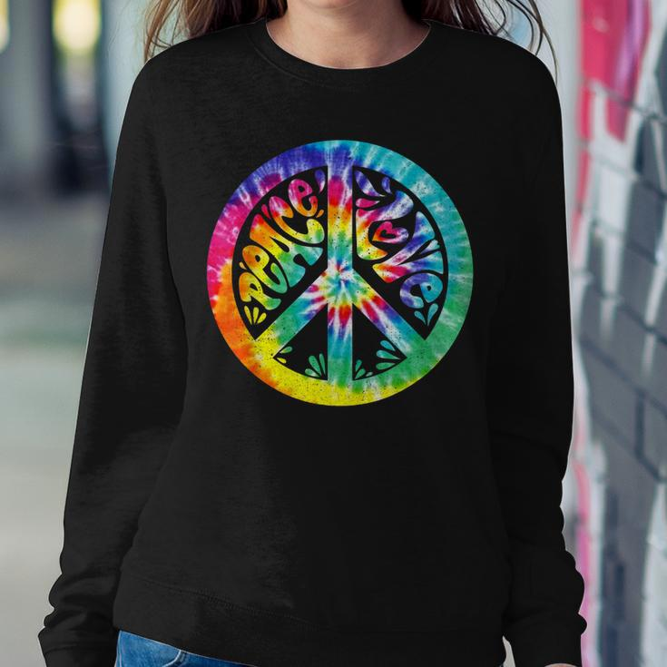 Peace Sign Love Tie Dye 60S 70S Hippie Costume Girls Women Women Sweatshirt Unique Gifts