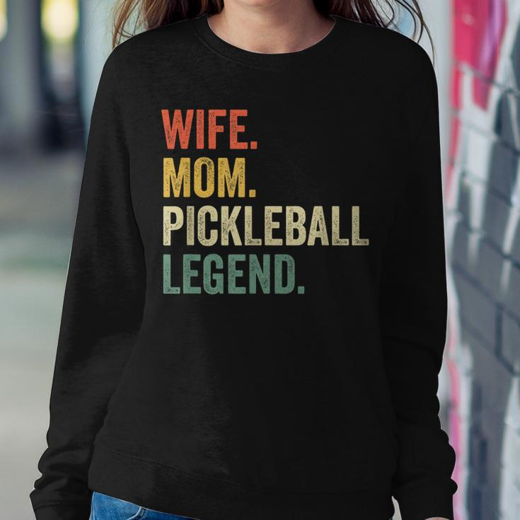 Pickleball Funny Wife Mom Legend Vintage Mothers Day Women Crewneck Graphic Sweatshirt Funny Gifts