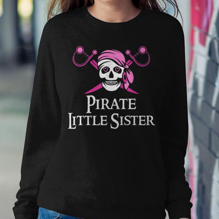 Pink Pirate Little Sister Skull And Crossbones Flag Sweatshirt Unique Gifts
