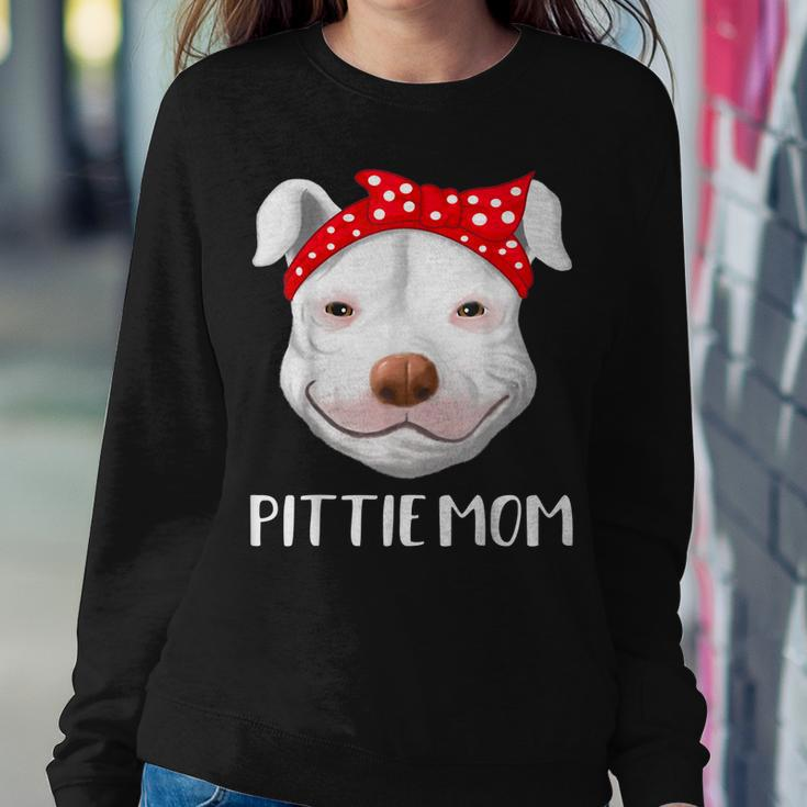 Pitbull Dog Lovers Pittie Mom Mothers Day Pit Bull Women Crewneck Graphic Sweatshirt Personalized Gifts