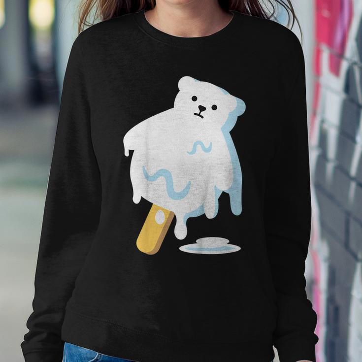 Polar Bear Ice Popsicle Melt Earth Day Teacher Shirt Women Sweatshirt Unique Gifts