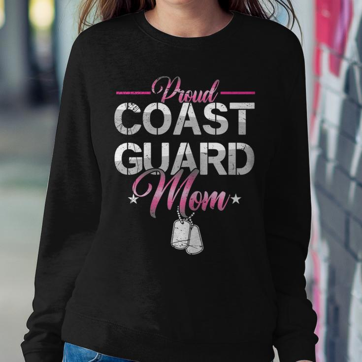 Proud Coast Guard Mom Navy Military Veteran Coast Guard Women Sweatshirt Unique Gifts