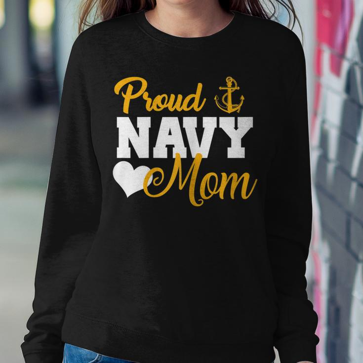 Proud Navy Mom Navy Military Parents Family Navy MomWomen Sweatshirt Unique Gifts