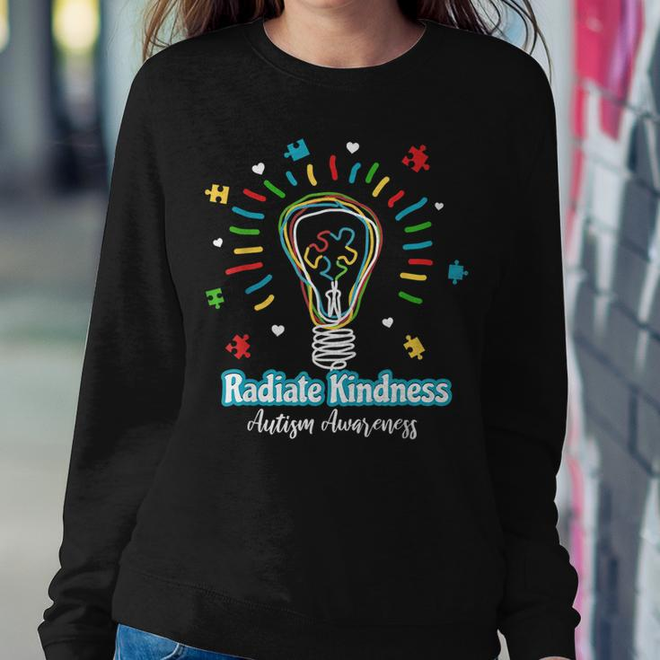 Radiate Kindness Lightbulb Radiate Kindness Teacher Women Sweatshirt Unique Gifts