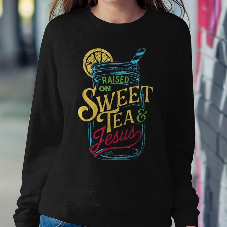 Raised On Sweet Tea & Jesus - Southern Pride Iced Tea Women Sweatshirt Unique Gifts