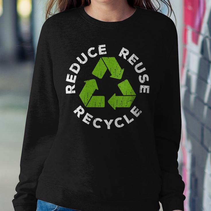 Womens Reduce Reuse Recycle Earth Day 2023 Women Sweatshirt Unique Gifts