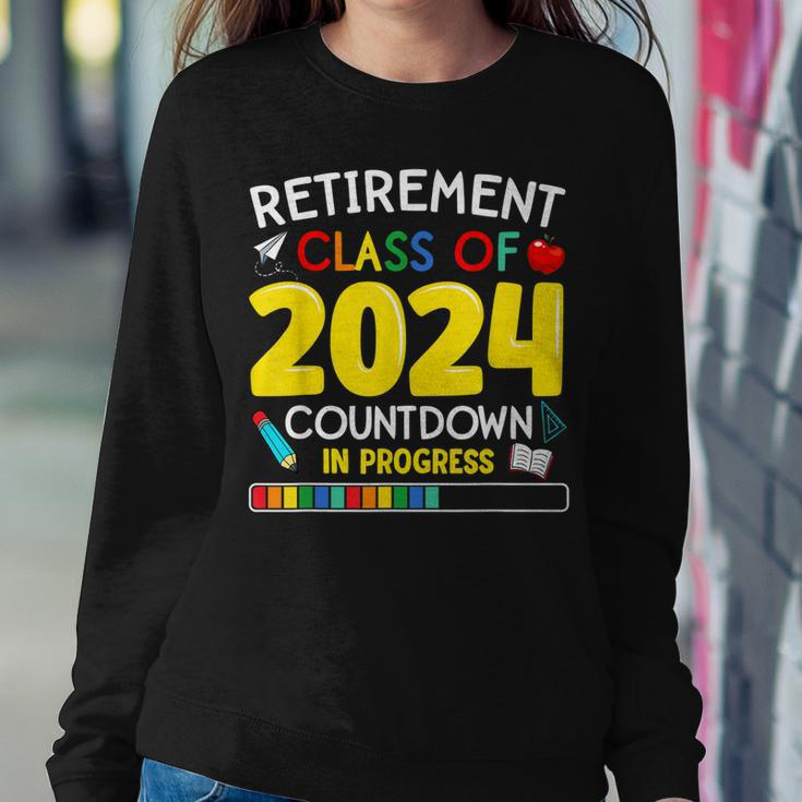 Retirement Class Of 2024 Countdown In Progress Teacher Women Sweatshirt Unique Gifts