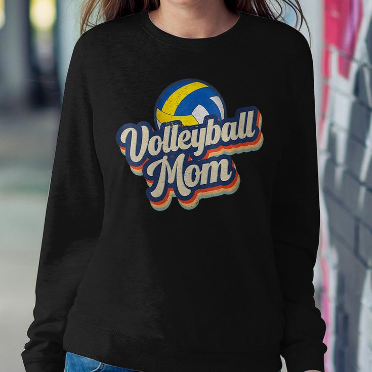 Womens Retro Volleyball Mom Vintage Softball Mom Women Sweatshirt Unique Gifts
