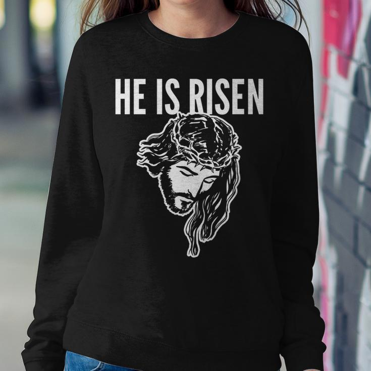 He Is Risen Jesus Resurrection Easter Religious Christians Women Sweatshirt Unique Gifts