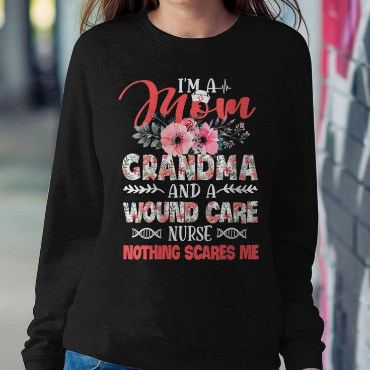 Womens Womens Mom Grandma Wound Care Nurse Scares Me Mothers Women Sweatshirt Unique Gifts