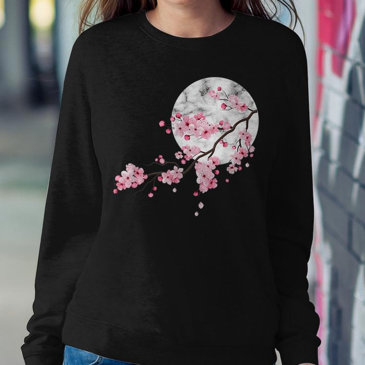 Sakura Cherry Blossom Japans Favorite Flower Funny Women Crewneck Graphic Sweatshirt Funny Gifts