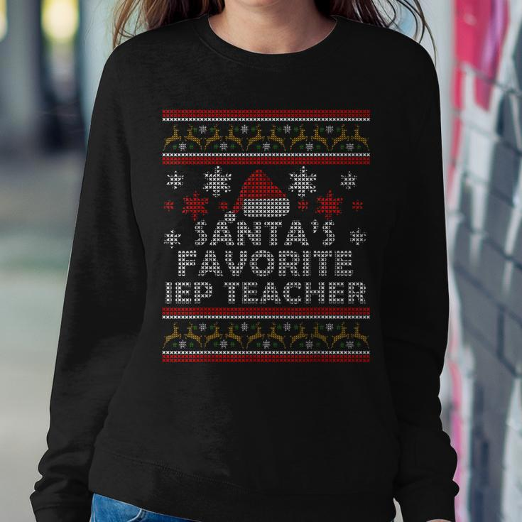 Santas Favorite Iep Teacher Ugly Christmas Women Sweatshirt Unique Gifts