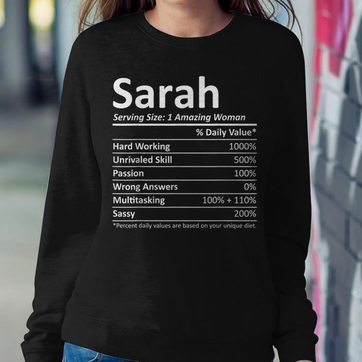 Sarah Nutrition Personalized Name Funny Christmas Gift Idea Women Crewneck Graphic Sweatshirt Funny Gifts