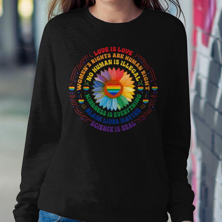 Science Is Real Black Lives Matter Lgbt Gay Pride Rainbow Women Sweatshirt Unique Gifts