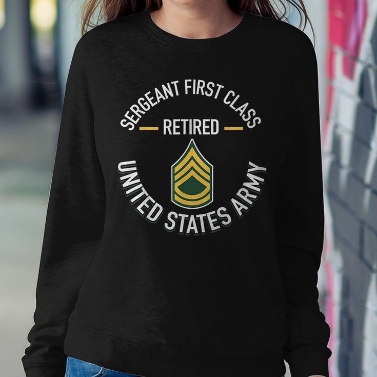 Sergeant First Sfc Class Retired Army Retirement Gifts Women Crewneck Graphic Sweatshirt Funny Gifts
