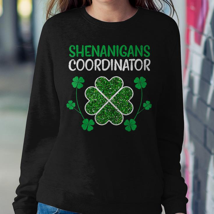 Shenanigans Coordinator Funny St Patricks Day Teacher Women Crewneck Graphic Sweatshirt Personalized Gifts