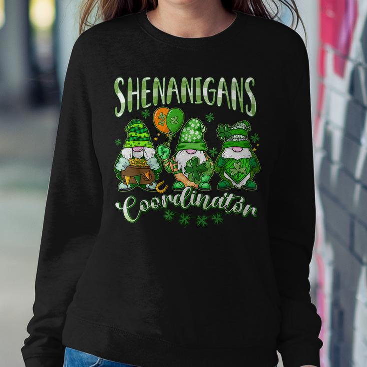 Shenanigans Coordinator Funny Teacher Gnome St Patricks Day Women Crewneck Graphic Sweatshirt Personalized Gifts