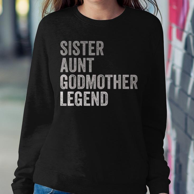 Sister Aunt Godmother Legend Auntie Godparent Proposal Women Crewneck Graphic Sweatshirt Funny Gifts
