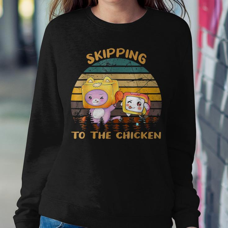 Skipping To The Retro Chicken Lanky Arts Box Videogame Women Sweatshirt Unique Gifts