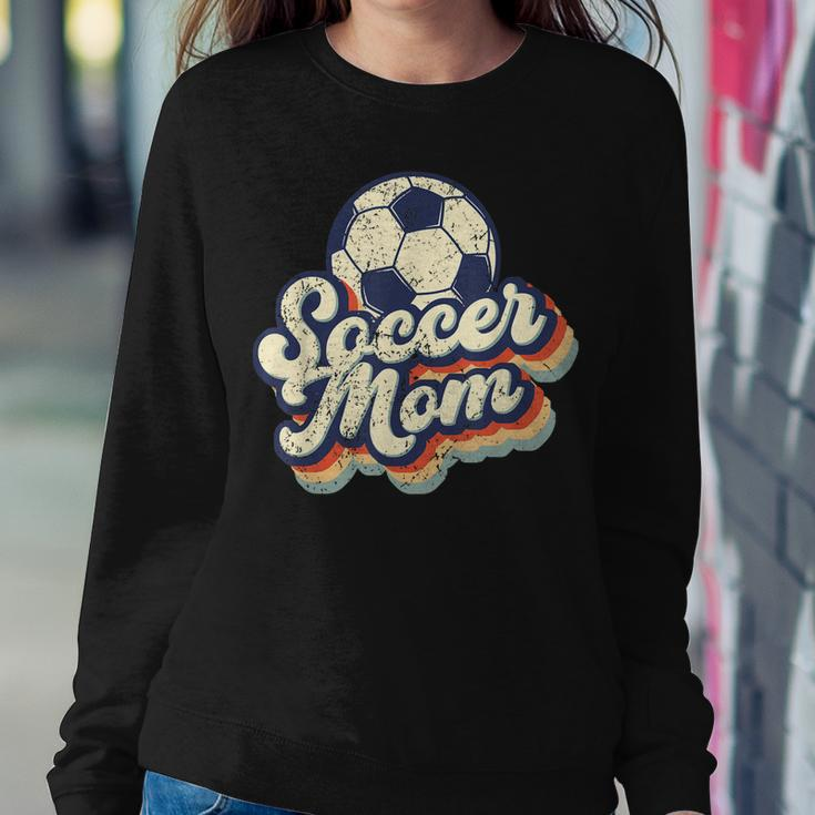 Soccer Mom Soccer Ball Retro Vintage Mom Life Women Sweatshirt Unique Gifts