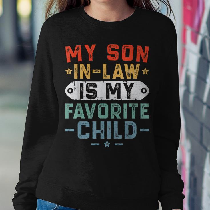 My Son In Law Is My Favorite Child Family Retro Mom Women Sweatshirt Unique Gifts