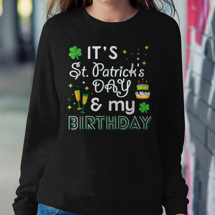 St Patricks Day Birthday 21St 50Th Funny Saint Paddys Women Crewneck Graphic Sweatshirt Funny Gifts