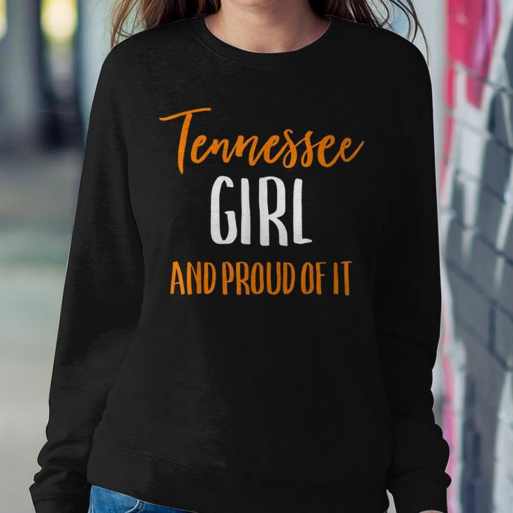 Tennessee Girl And Proud Of It Womens Football Vintage Women Crewneck Graphic Sweatshirt Funny Gifts