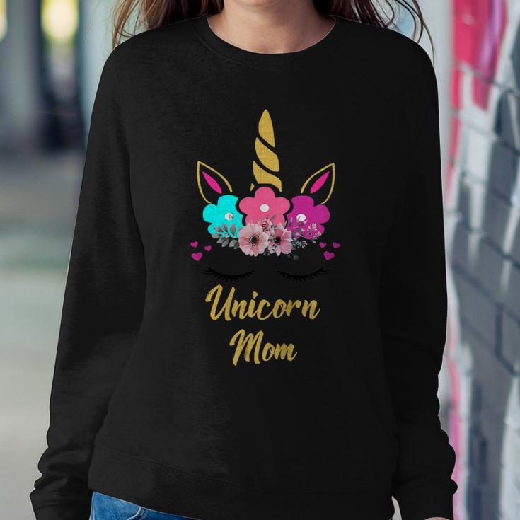 Unicorn MomShirt Mom Of The Birthday Girl Women Sweatshirt Unique Gifts
