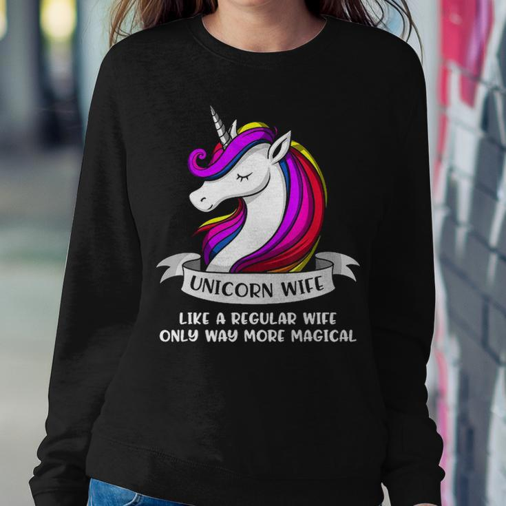 Unicorn Wife Gift Magical Women Women Crewneck Graphic Sweatshirt Funny Gifts