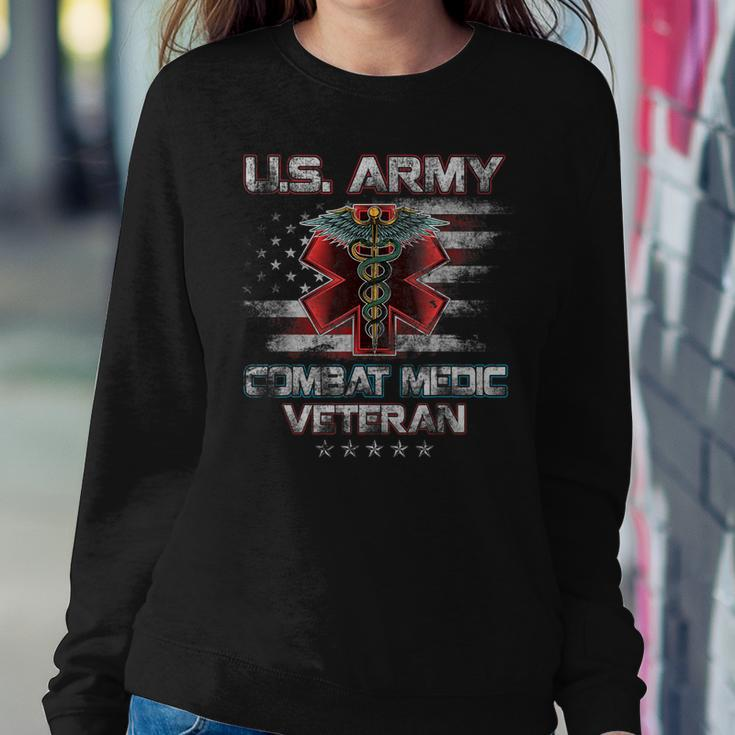 US Army Combat Medic Proud Veteran Medical Military Retired Women Crewneck Graphic Sweatshirt Funny Gifts
