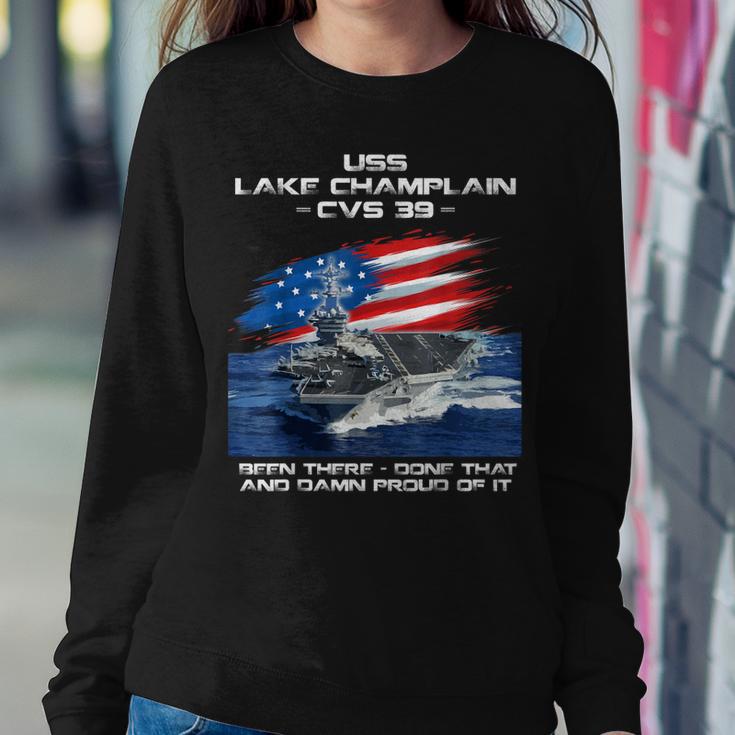 Uss Lake Champlain Cvs 39 Aircraft Carrier Veteran Christmas Women Crewneck Graphic Sweatshirt Seseable UK