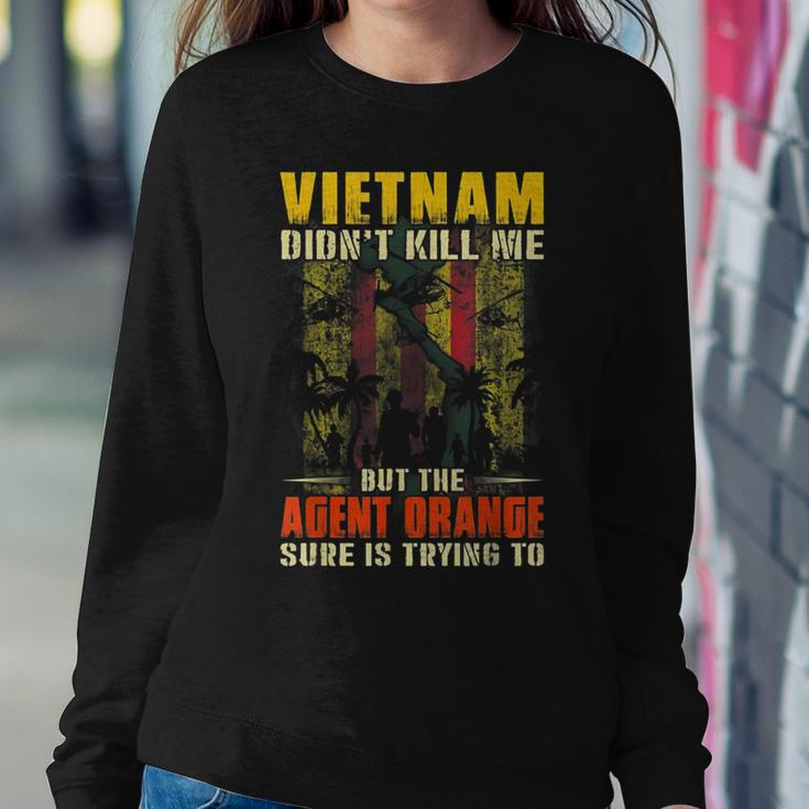 Vietnam War Orange Agent Military Victims Retired Soldiers Women Crewneck Graphic Sweatshirt Funny Gifts