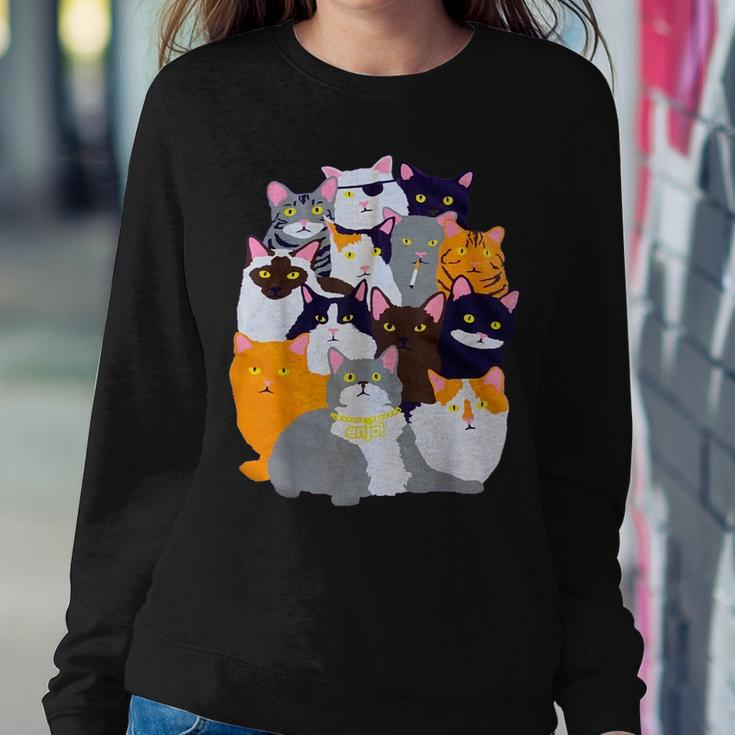 Vintage Y2k-Enjoi Cat Gang Cute Mother Of Cats Catmom Catdad Women Sweatshirt Unique Gifts