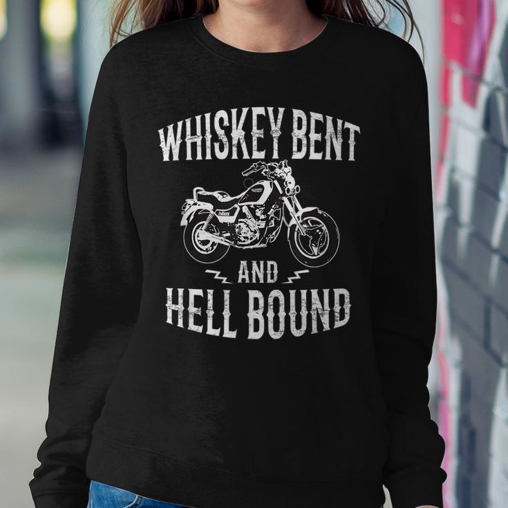 Whiskey Bent And Hell Bound Vintage Motorcycle Lover Women Sweatshirt Unique Gifts