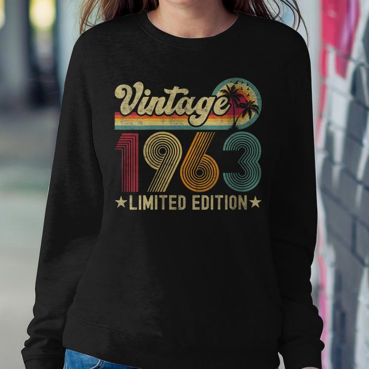 Womens 60 Year Old Vintage 1963 60Th Birthday Gifts For Women Men Women Crewneck Graphic Sweatshirt Funny Gifts