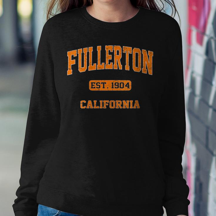 Womens Fullerton California Ca Vintage State Athletic Style Women Crewneck Graphic Sweatshirt Funny Gifts