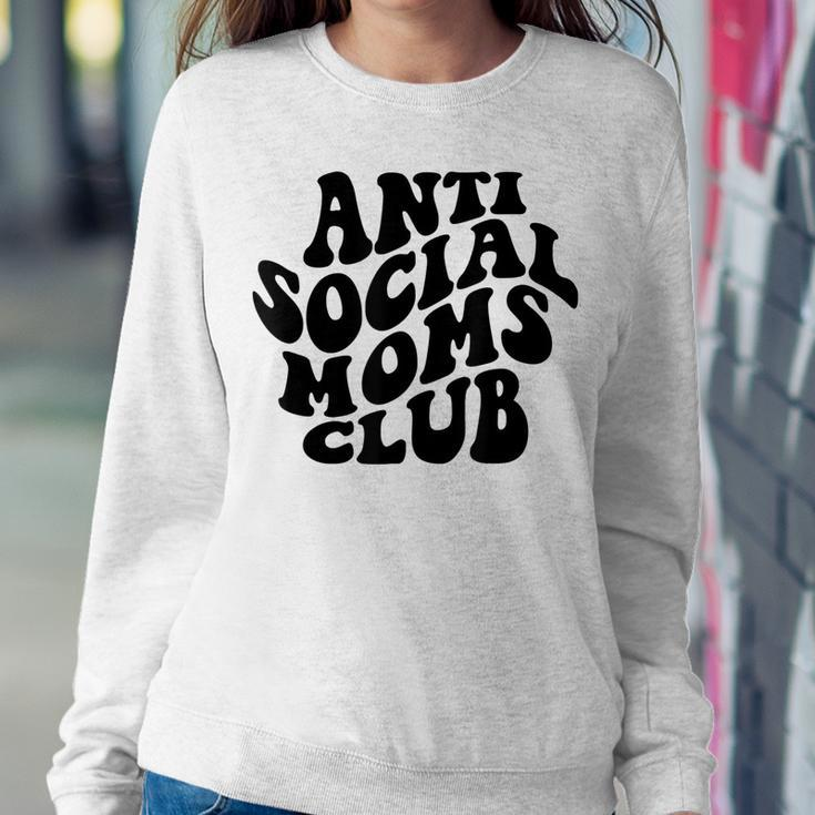 Anti Social Moms Club Antisocial Club Tired Mom Mothers Day Women Crewneck Graphic Sweatshirt Personalized Gifts