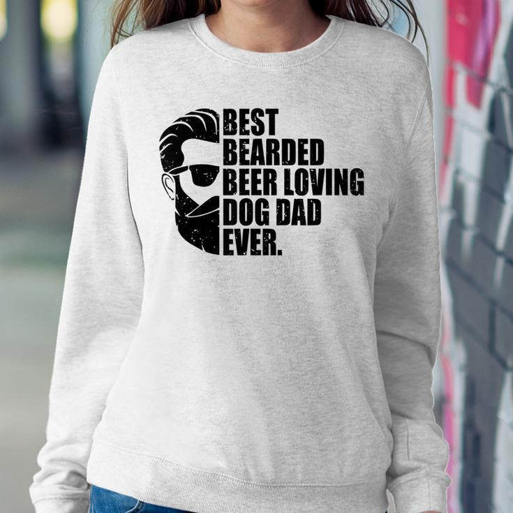 Best Bearded Beer Loving Dog Dad Pet Lovin Owner Women Sweatshirt Unique Gifts