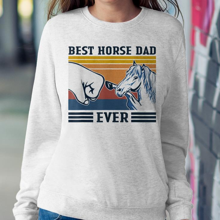 Best Horse Dad Ever Funny Horse Lover Vintage Fathers Day Women Crewneck Graphic Sweatshirt Funny Gifts