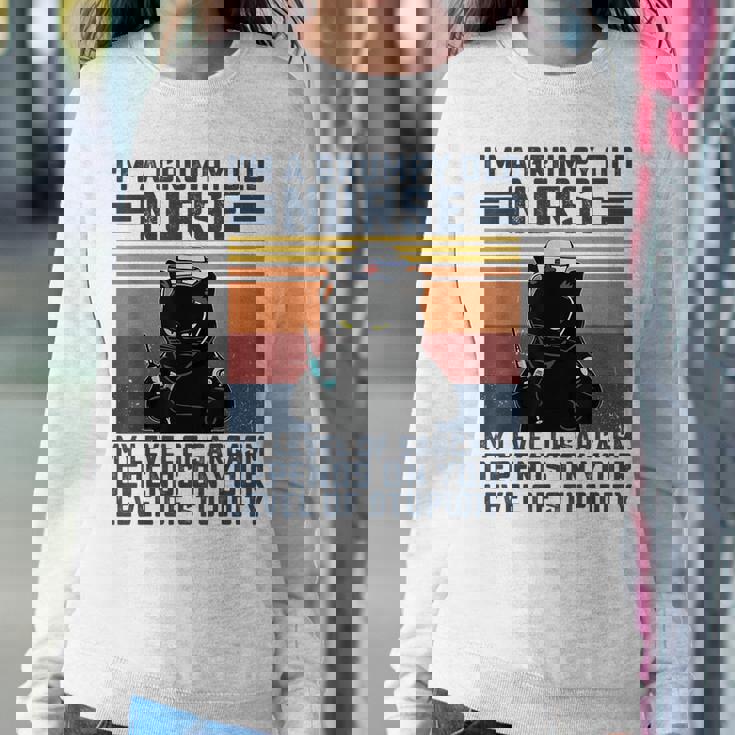 Black Cat Im A Grumpy Old Nurse My Level Of Sarcasm Nursing Women Sweatshirt Unique Gifts Black Cat Im A Grumpy Old Nurse My Level Of Sarcasm Nursing Women Sweatshirt Unique Gifts