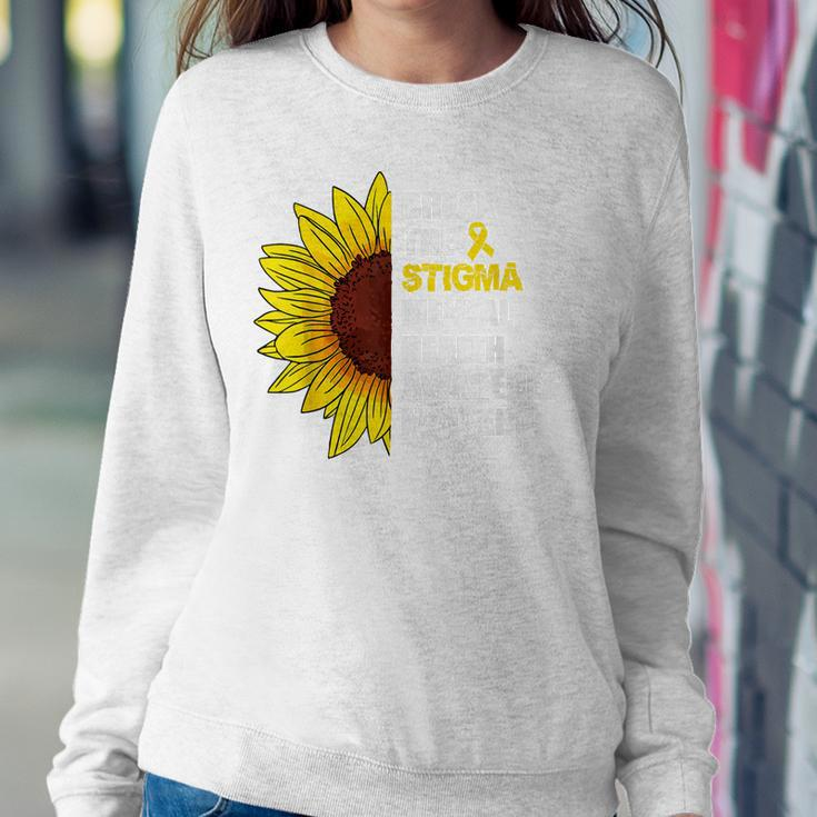Break The Stigma Mental Health Awareness Matters Sunflower Women Sweatshirt Unique Gifts