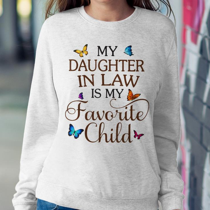 My Daughter-In-Law Is My Favorite Child Butterfly Family Women Sweatshirt Unique Gifts