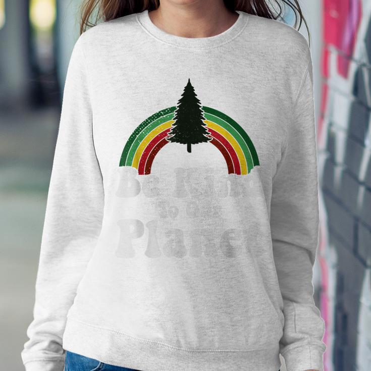 Earth Day Be Kind To Our Planet Retro Vintage Cute Earth Day Women Sweatshirt Unique Gifts