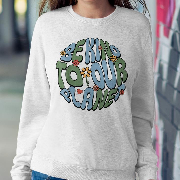 Groovy Earth Day Be Kind To Our Planet Earth Day 2023 Women Sweatshirt Unique Gifts