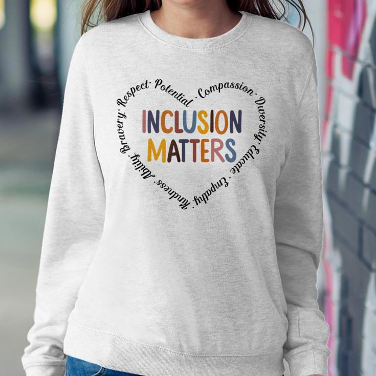 Inclusion Matters Special Education Autism Awareness Teacher Women Sweatshirt Unique Gifts