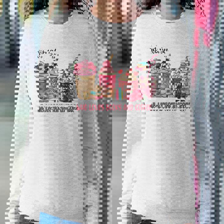 Just A Girl Who Loves Books And Coffee Coffee Women Sweatshirt Unique Gifts