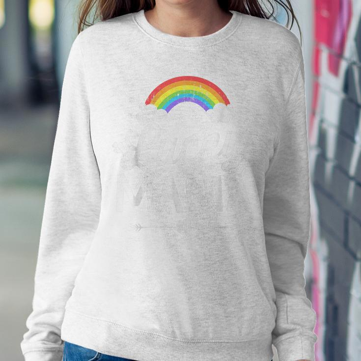 Lucky Mama With Rainbow For St Patricks Day Family Mom Women Sweatshirt Unique Gifts