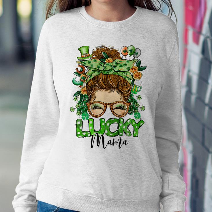 Womens One Lucky Mama St Patricks Day Mom Mother Shamrock Women Sweatshirt Unique Gifts
