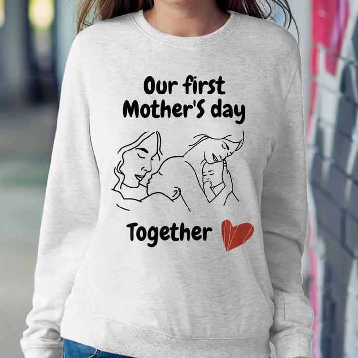 Our First Mothers Day Mothers Day Gift  Women Crewneck Graphic Sweatshirt Personalized Gifts