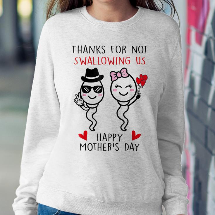 Thanks For Not Swallowing Us Happy 2023 Mom Kid Women Sweatshirt Unique Gifts